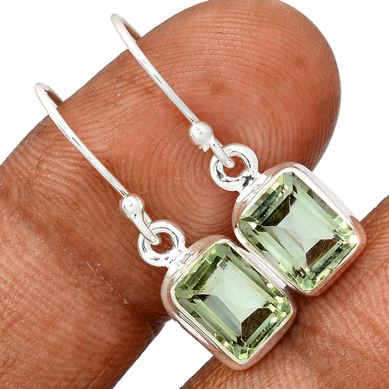 1.1" Green Amethyst Earrings - GRAE850