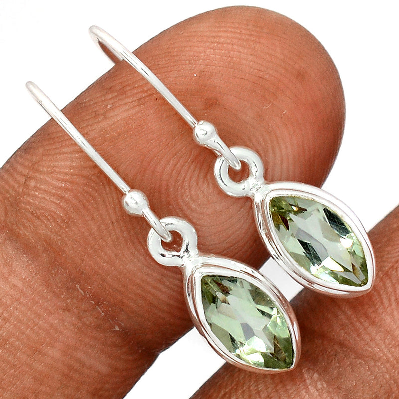 1.1" Green Amethyst Earrings - GRAE863