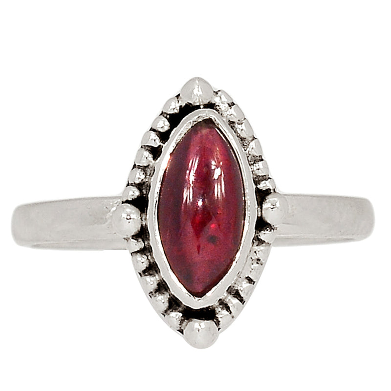 Small Filigree - Garnet Cabochon Ring - GRCR959