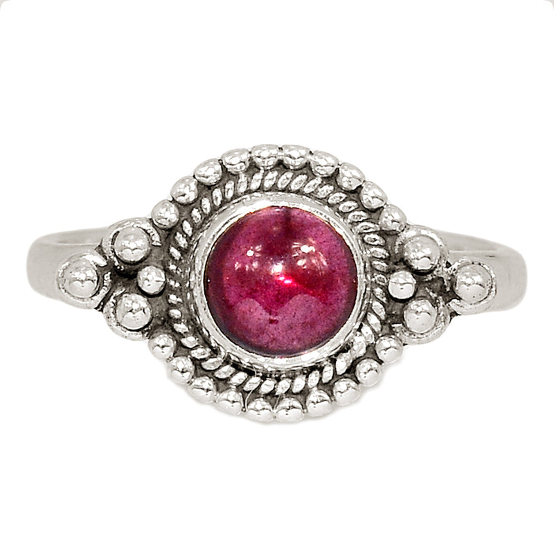 Small Filigree - Garnet Cabochon Ring - GRCR963