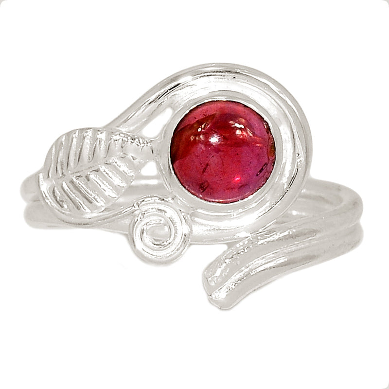 Leaf - Garnet Cabochon Ring - GRCR964