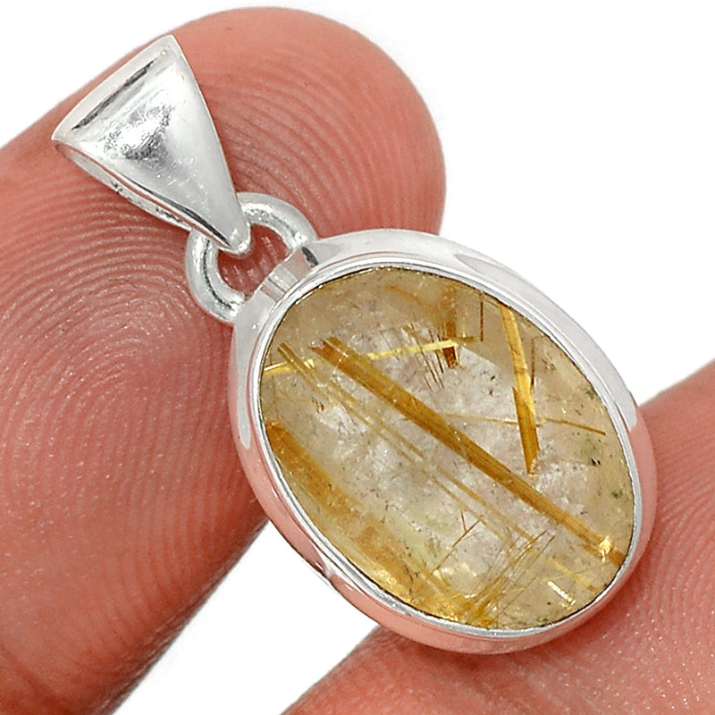 1" Golden Rutile Faceted Pendants - GRFP500