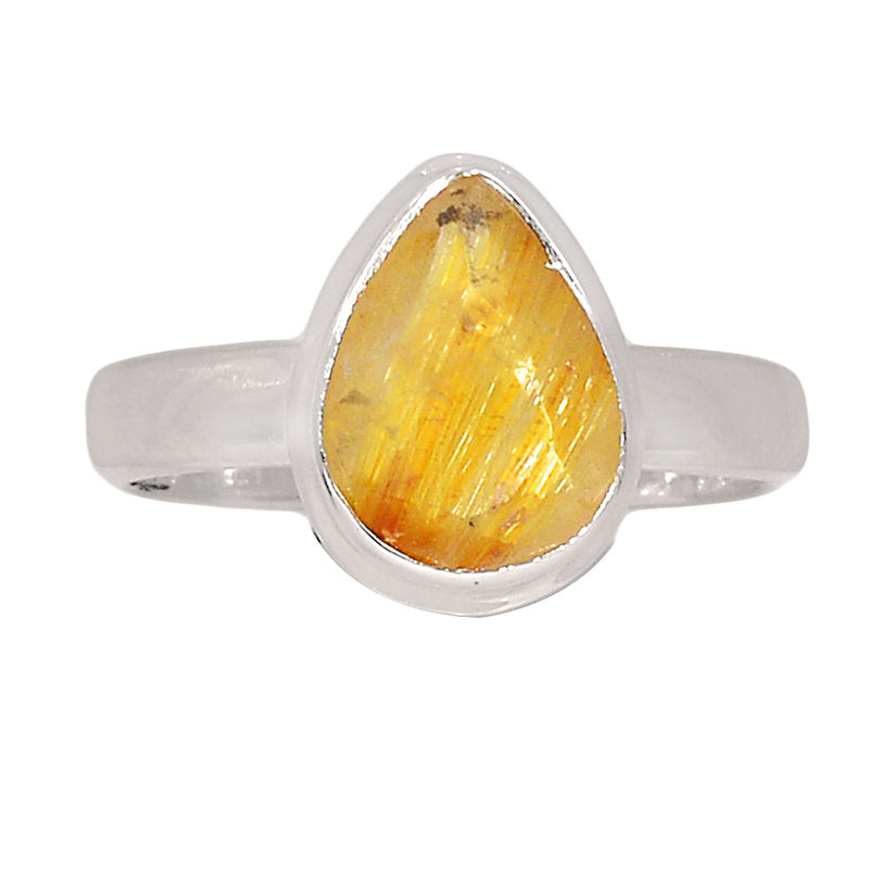 Golden Rutile Faceted Ring - GRFR284