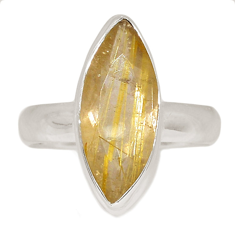 Golden Rutile Faceted Ring - GRFR300