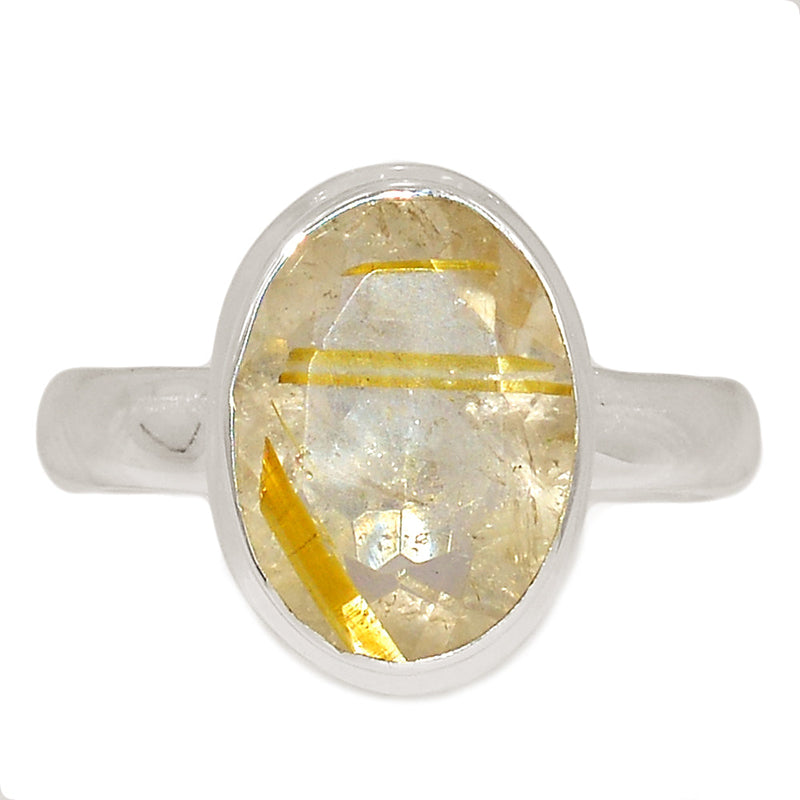 Golden Rutile Faceted Ring - GRFR304