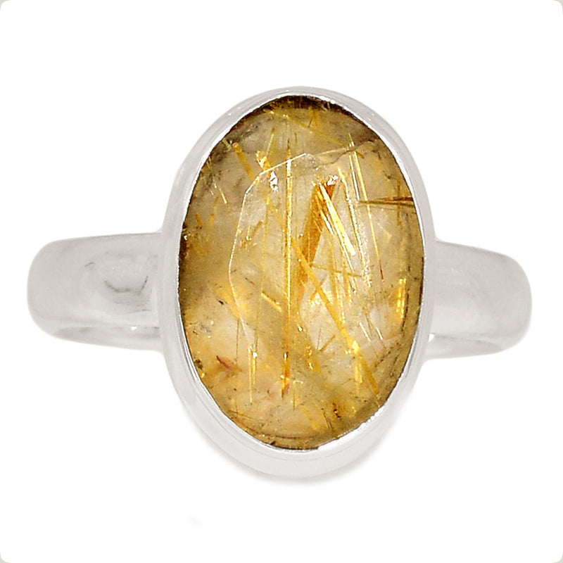 Golden Rutile Faceted Ring - GRFR310