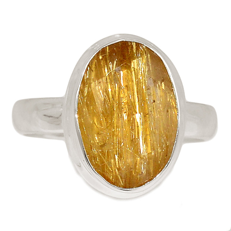 Golden Rutile Faceted Ring - GRFR336