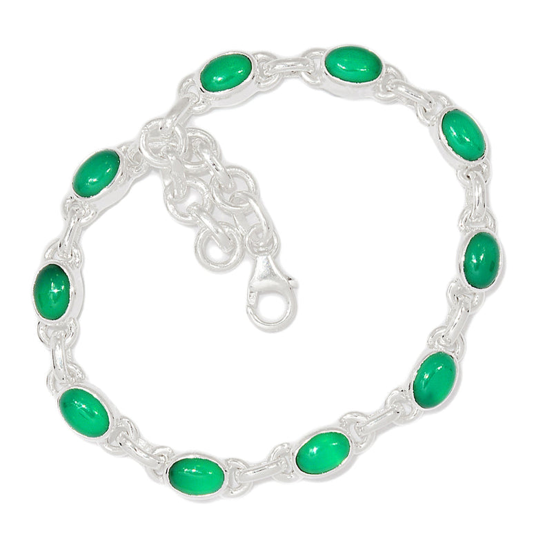 8.5" Green Onyx Bracelets - GROB70