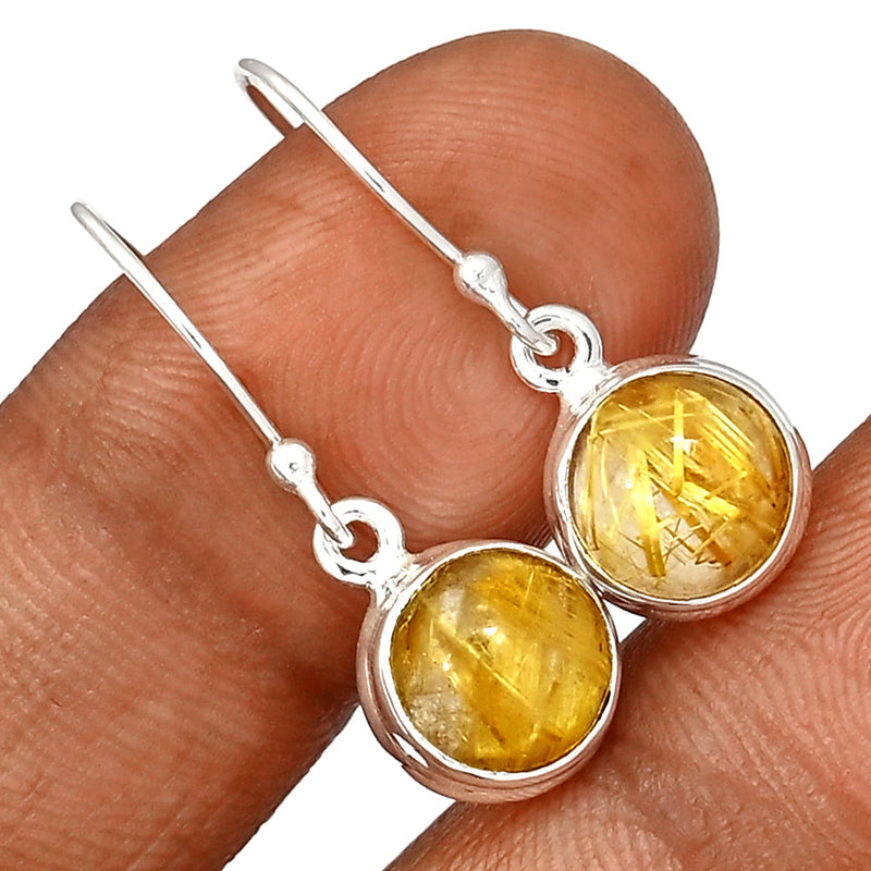 1.1" Golden Rutile Earrings - GRUE312