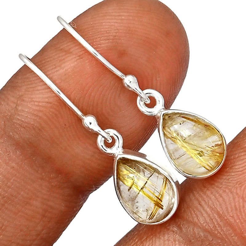 1.1" Golden Rutile Earrings - GRUE313