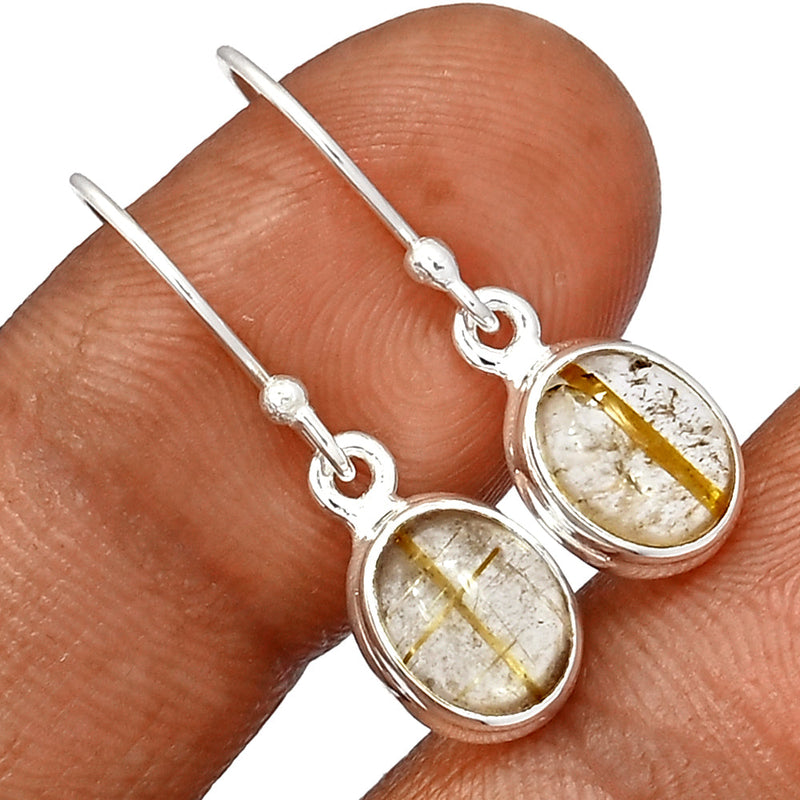 1.1" Golden Rutile Earrings - GRUE317