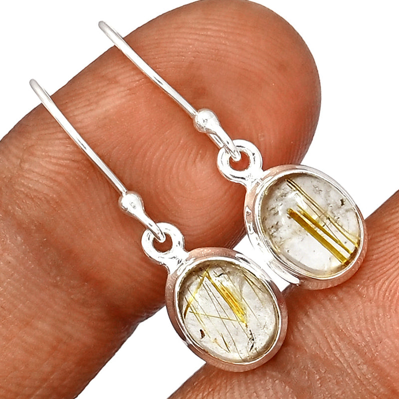 1.1" Golden Rutile Earrings - GRUE318