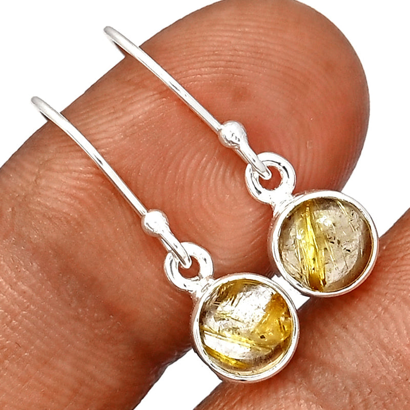 1" Golden Rutile Earrings - GRUE319