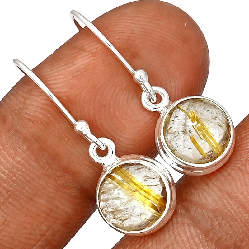 1.1" Golden Rutile Earrings - GRUE321