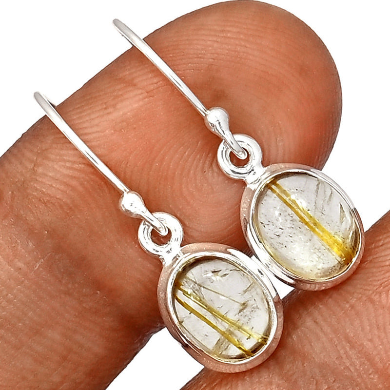 1.1" Golden Rutile Earrings - GRUE326