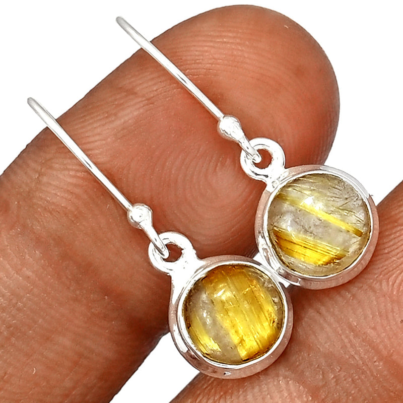 1.1" Golden Rutile Earrings - GRUE328