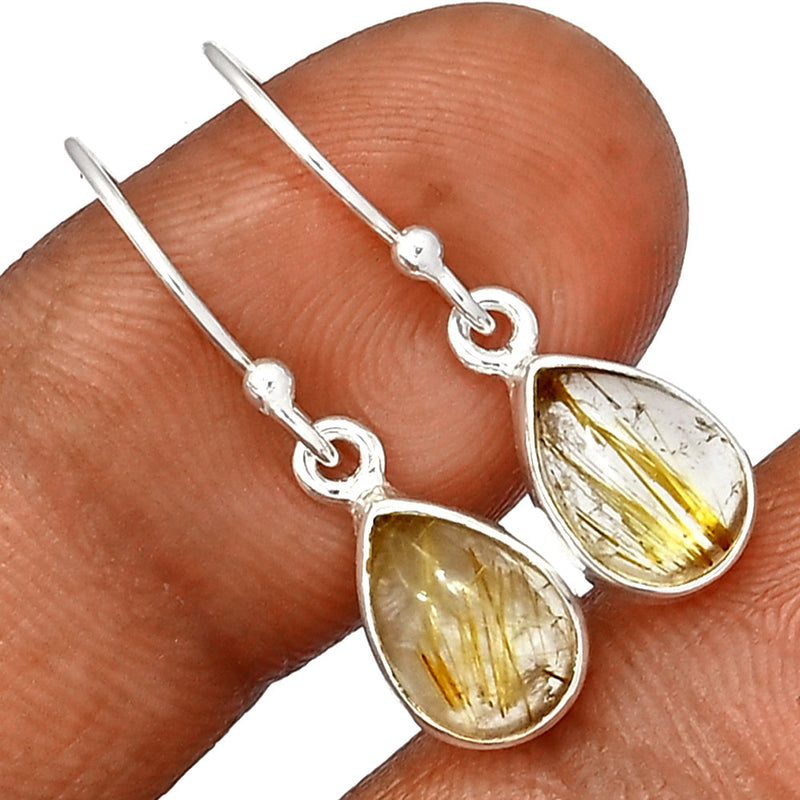 1.1" Golden Rutile Earrings - GRUE329