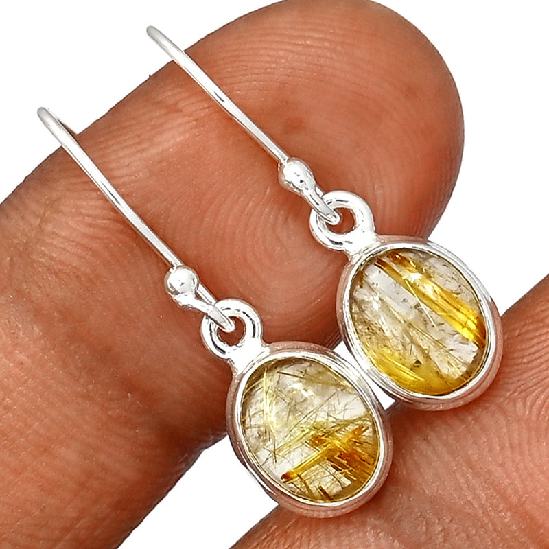 1.1" Golden Rutile Earrings - GRUE333