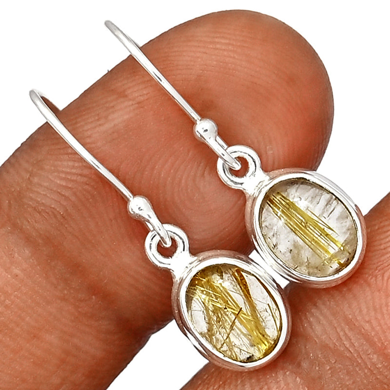 1.1" Golden Rutile Earrings - GRUE334