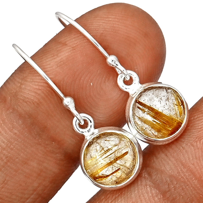 1.1" Golden Rutile Earrings - GRUE335