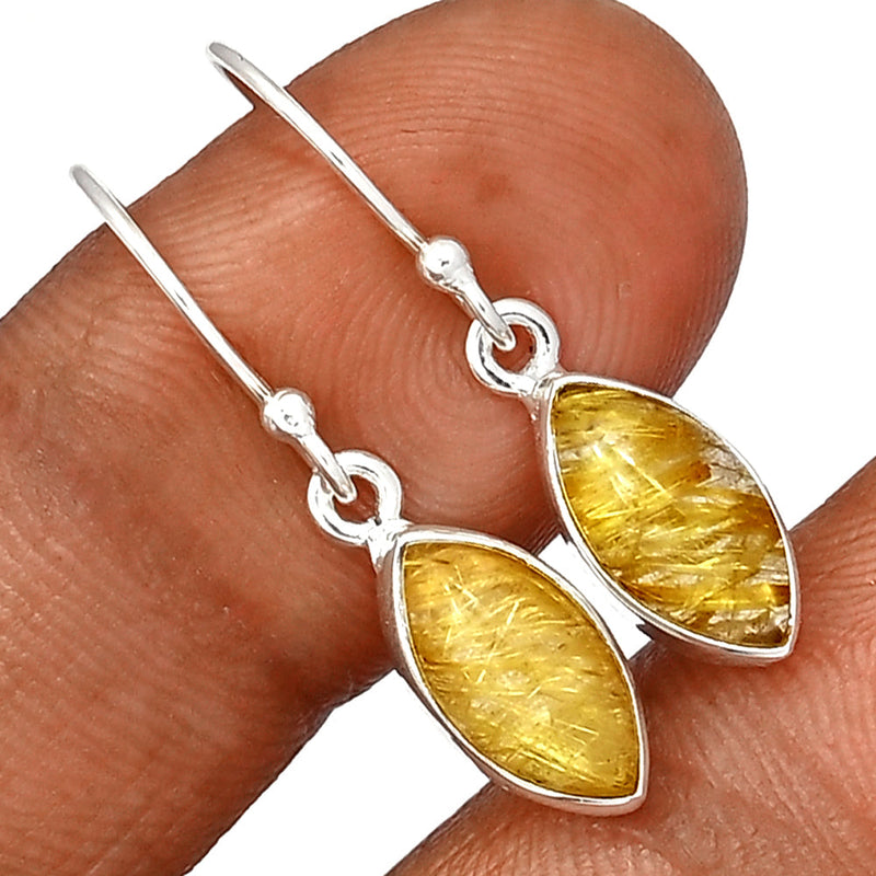 1.2" Golden Rutile Earrings - GRUE336