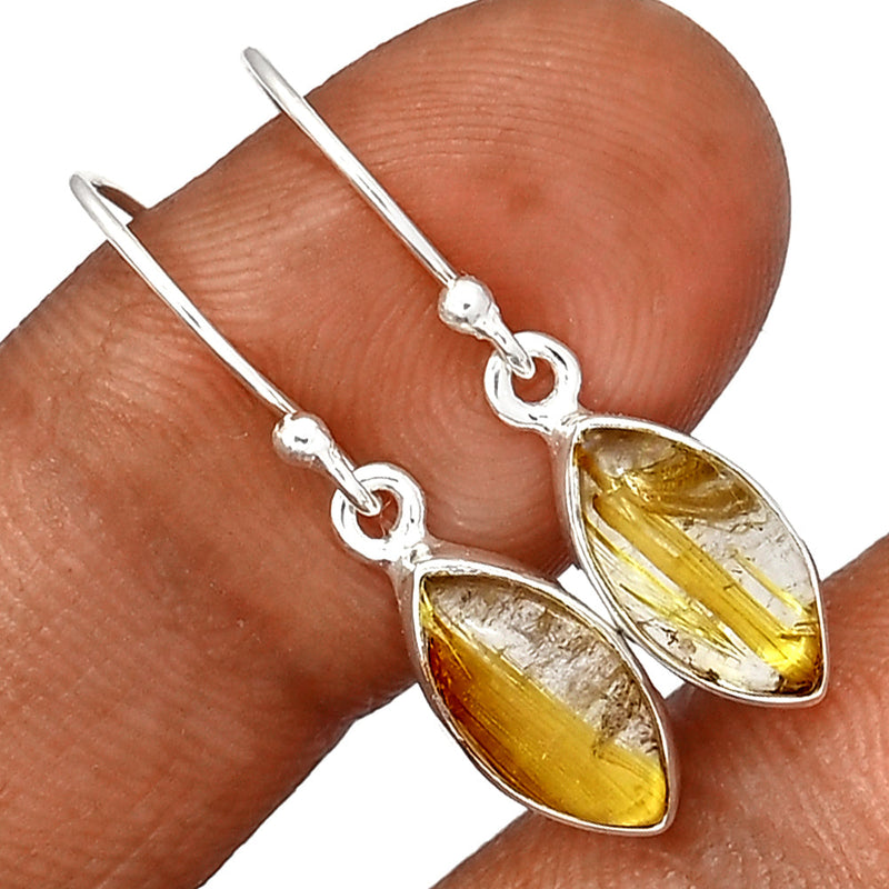 1.2" Golden Rutile Earrings - GRUE337