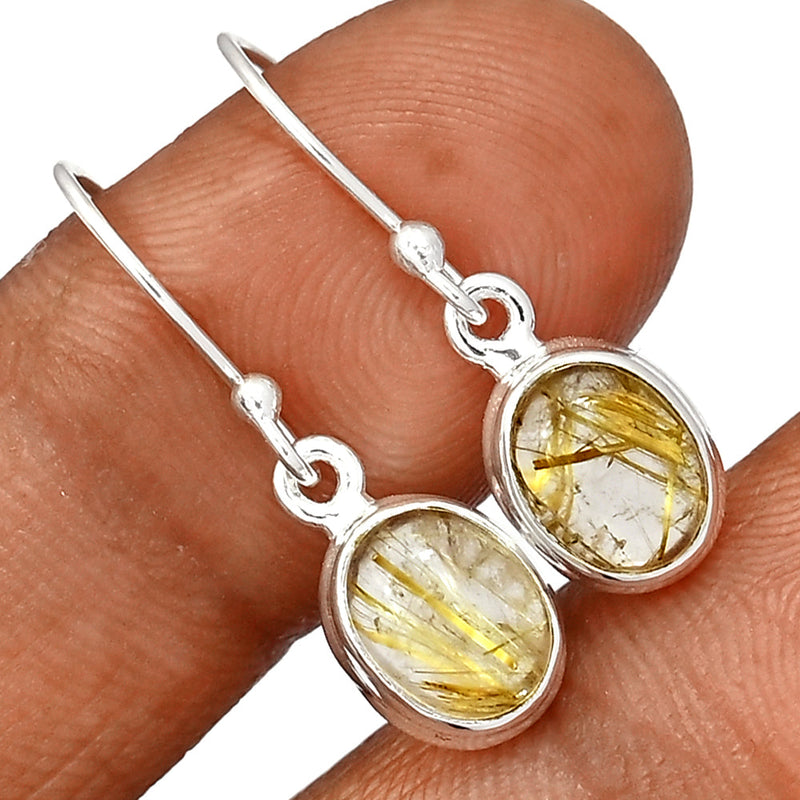 1.1" Golden Rutile Earrings - GRUE339