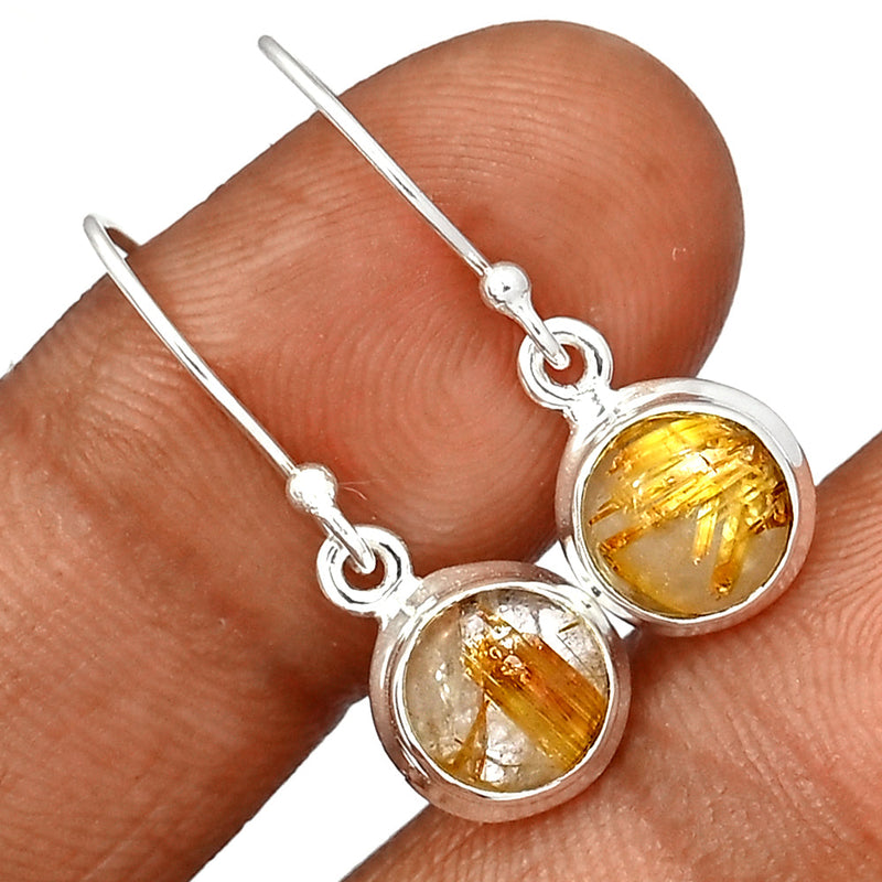 1.1" Golden Rutile Earrings - GRUE341