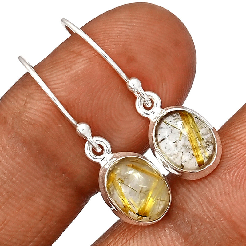 1.1" Golden Rutile Earrings - GRUE342