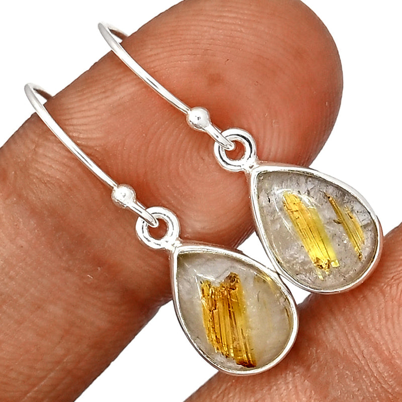 1.2" Golden Rutile Earrings - GRUE343