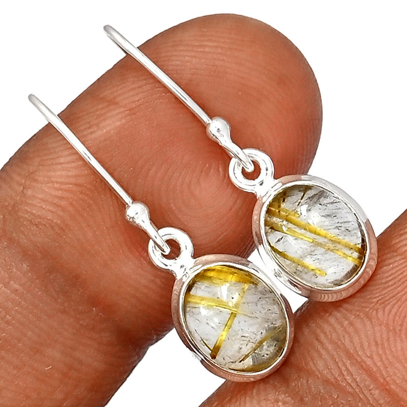 1.1" Golden Rutile Earrings - GRUE344