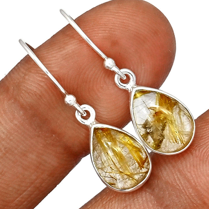 1.2" Golden Rutile Earrings - GRUE346