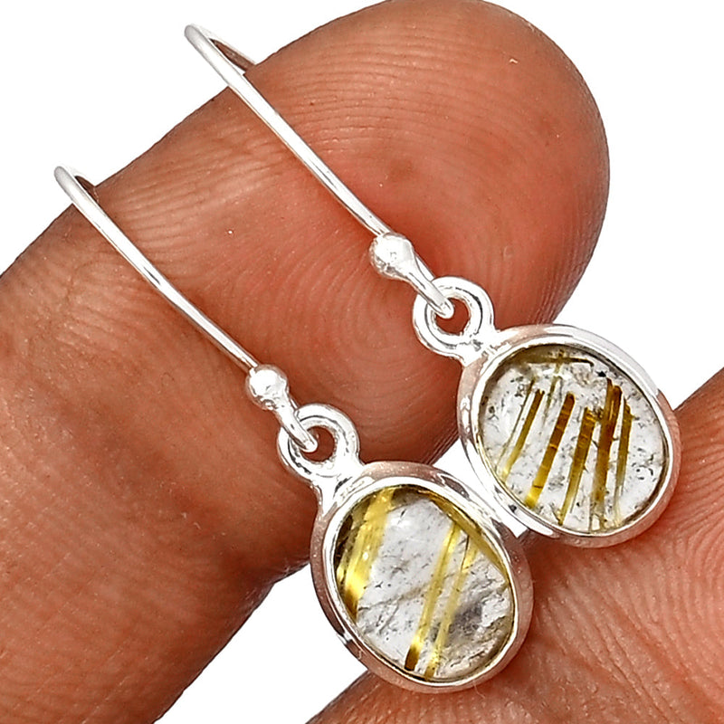 1.1" Golden Rutile Earrings - GRUE347