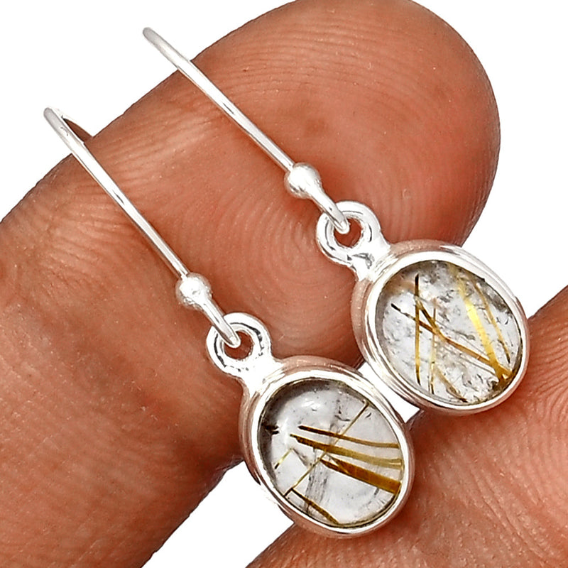 1.1" Golden Rutile Earrings - GRUE348