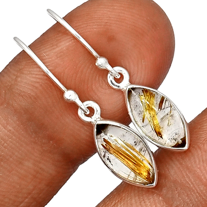 1.2" Golden Rutile Earrings - GRUE349