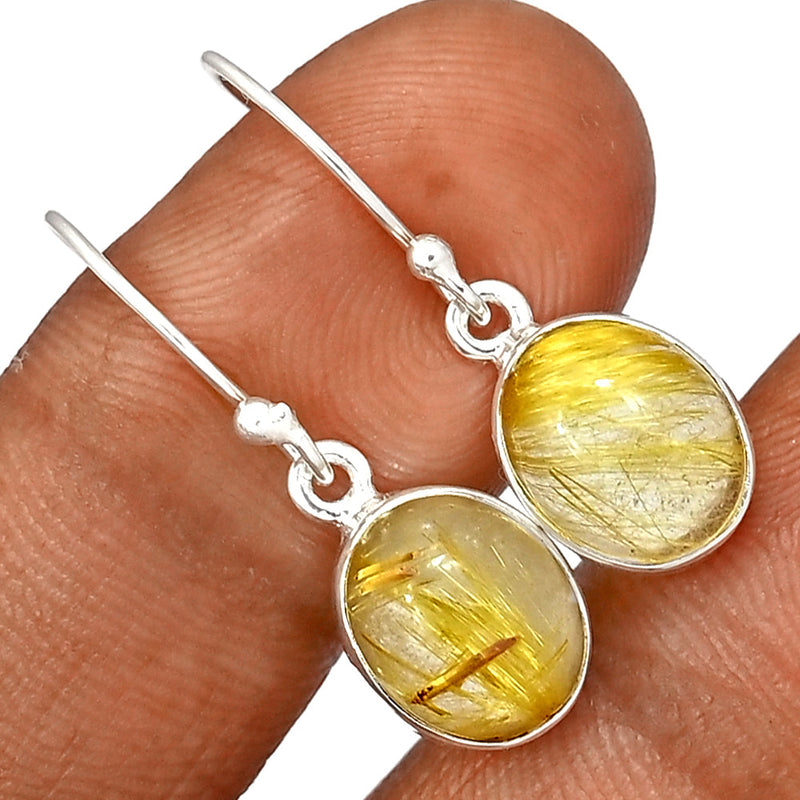 1.1" Golden Rutile Earrings - GRUE352