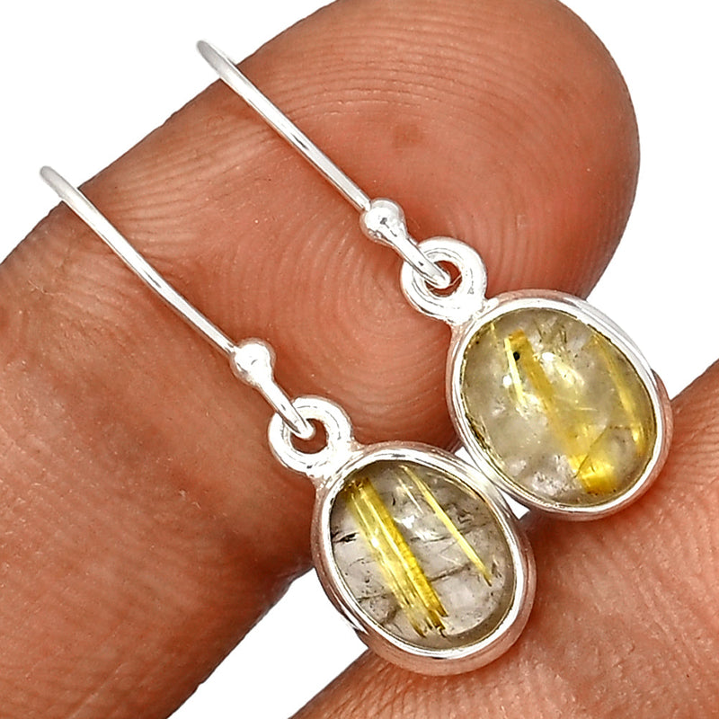 1.1" Golden Rutile Earrings - GRUE353