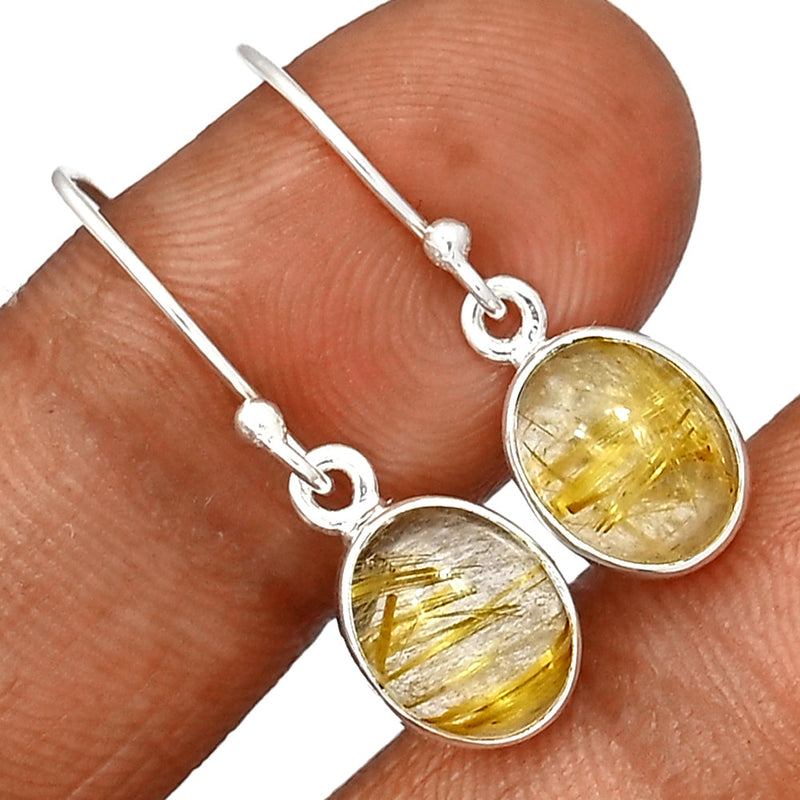 1.1" Golden Rutile Earrings - GRUE354