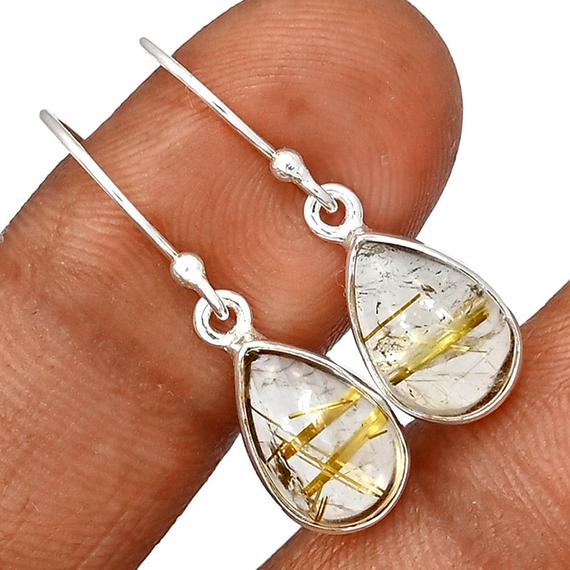 1.2" Golden Rutile Earrings - GRUE356