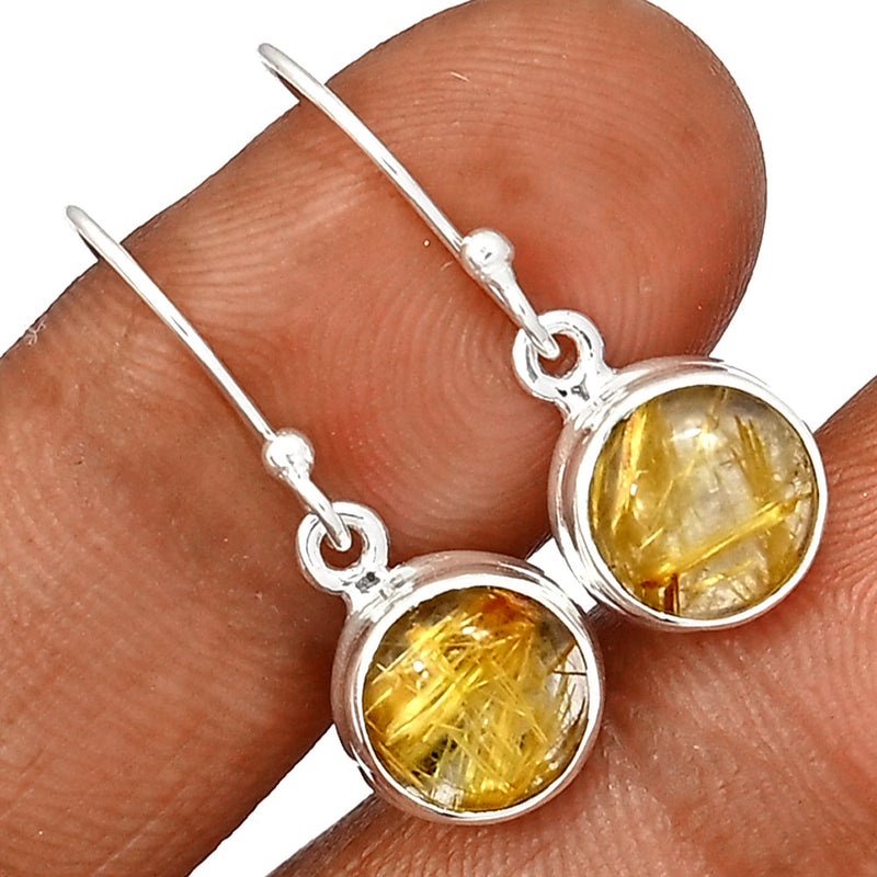 1.1" Golden Rutile Earrings - GRUE357