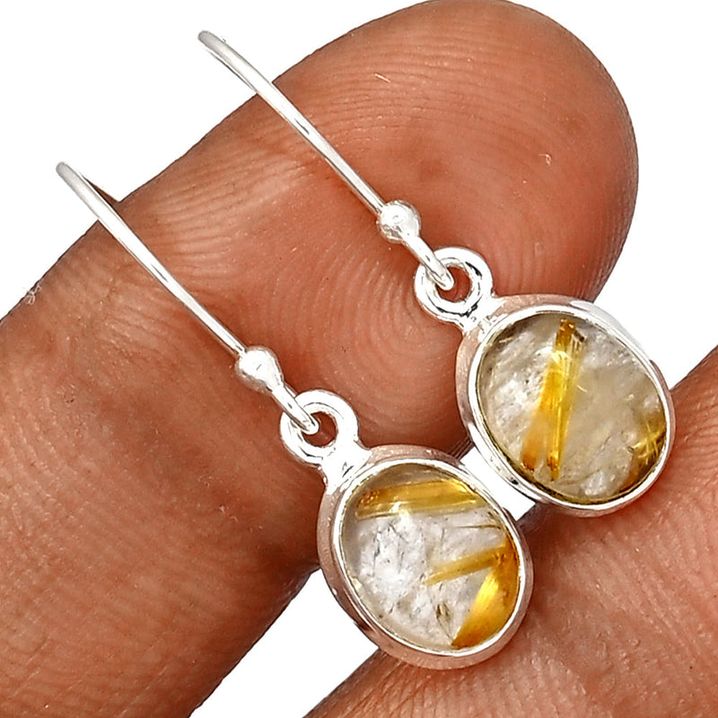 1.1" Golden Rutile Earrings - GRUE358