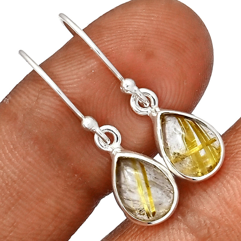 1.1" Golden Rutile Earrings - GRUE359