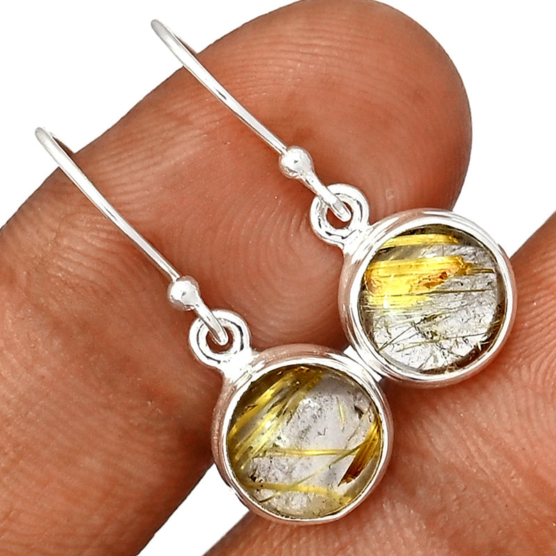 1.1" Golden Rutile Earrings - GRUE360