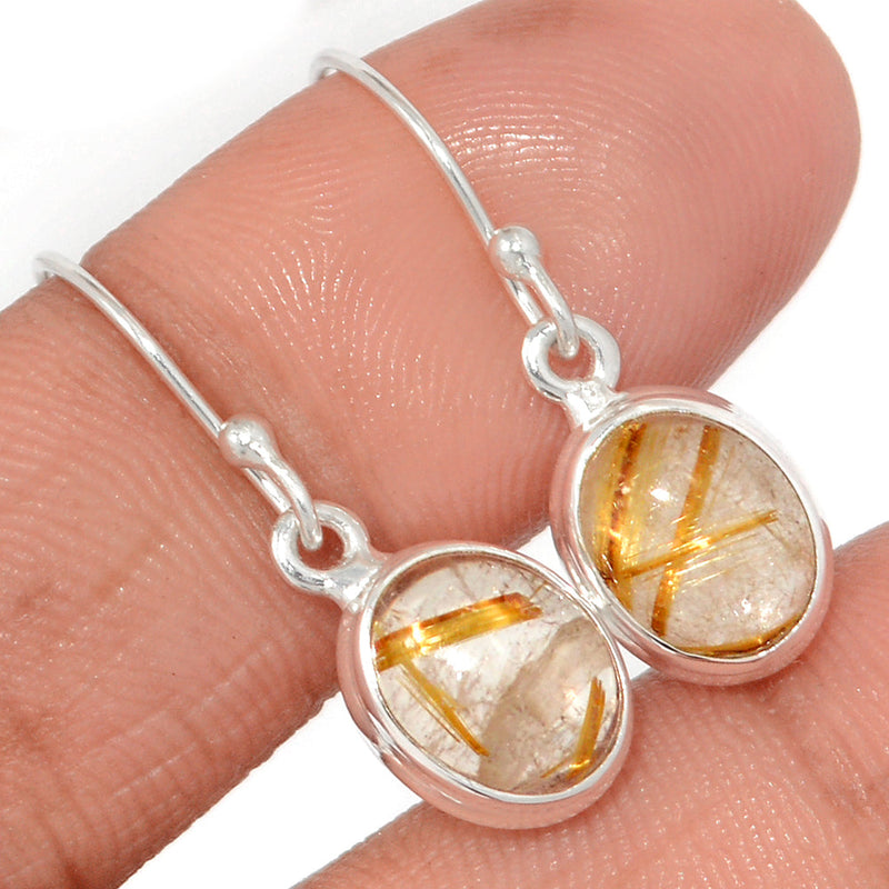 1.2" Golden Rutile Earrings - GRUE361