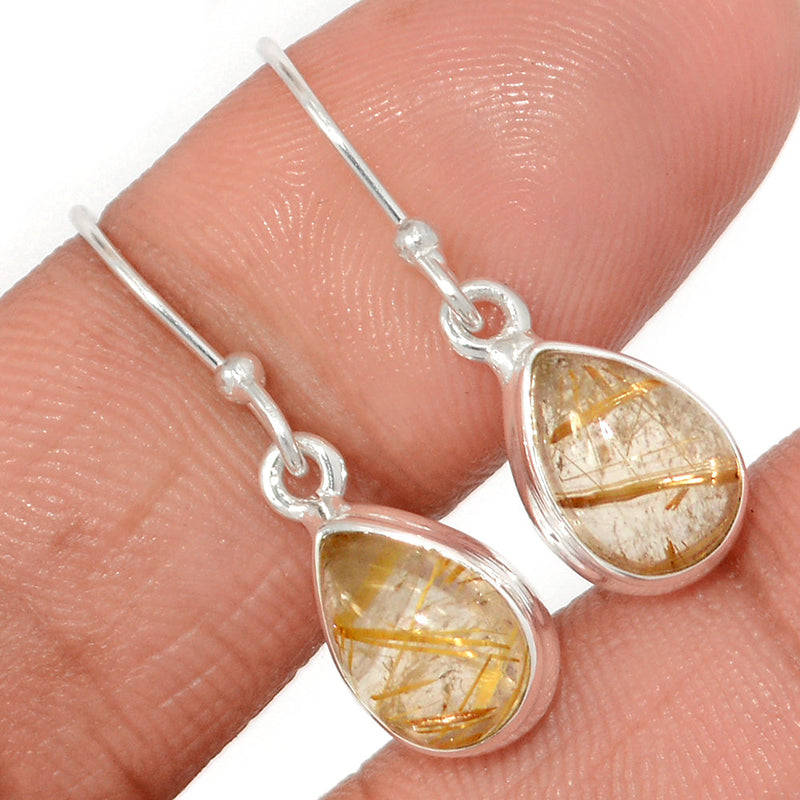 1.1" Golden Rutile Earrings - GRUE363