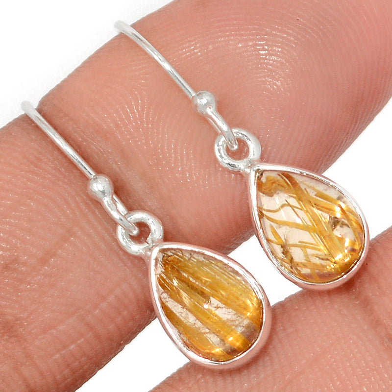 1.1" Golden Rutile Earrings - GRUE366