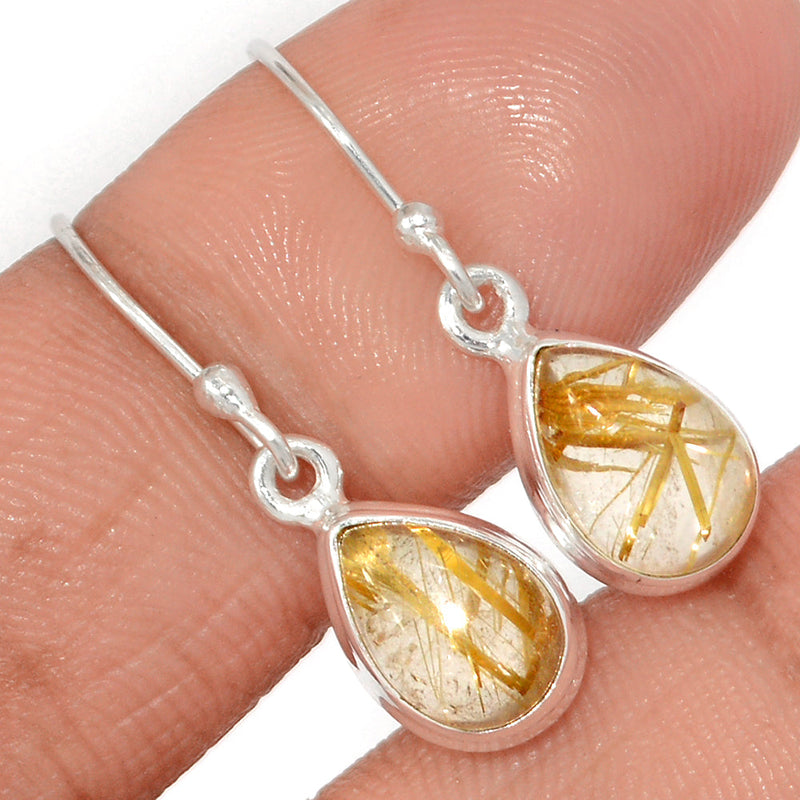 1.1" Golden Rutile Earrings - GRUE368