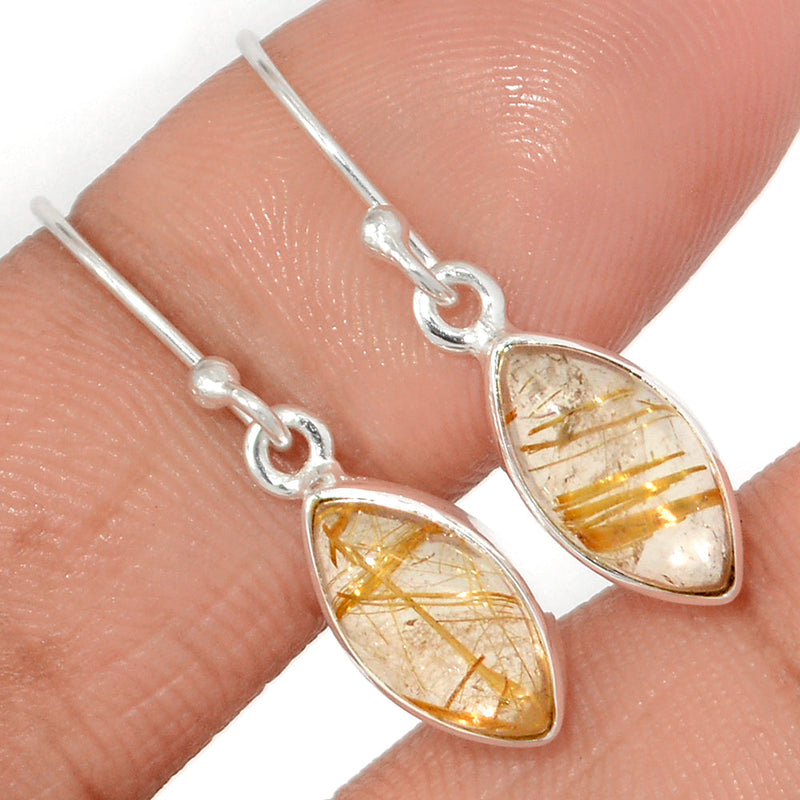 1.2" Golden Rutile Earrings - GRUE369