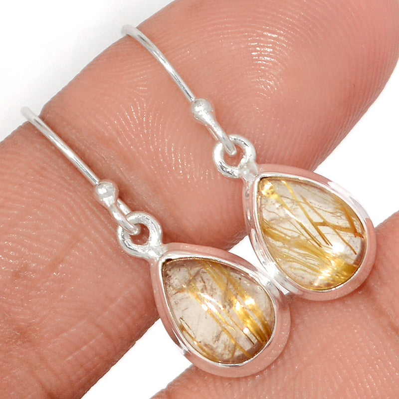 1.1" Golden Rutile Earrings - GRUE371