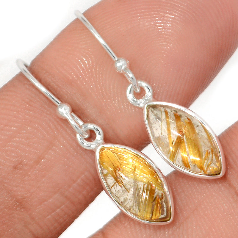 1.2" Golden Rutile Earrings - GRUE372